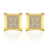 E165G Forever Gold Crystal Flared Square Earrings102943