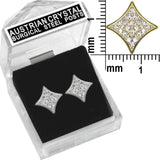 E185G Forever Gold Aust Crystal SQ Frame Diamond Earrings102946