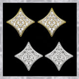 E185G Forever Gold Aust Crystal SQ Frame Diamond Earrings102946