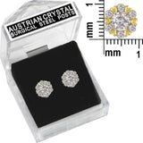 E187G Forever Gold Aust Crystal Hexagon Heart Earrings102947