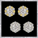 E187G Forever Gold Aust Crystal Hexagon Heart Earrings102947