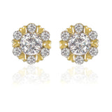 E187G Forever Gold Aust Crystal Hexagon Heart Earrings102947