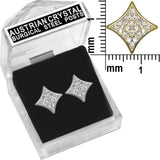 E185S Forever Silver Aust Crystal SQ Frame Diamond Earrings102948