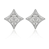 E185S Forever Silver Aust Crystal SQ Frame Diamond Earrings102948