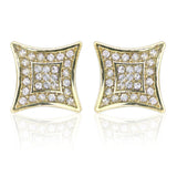 E195G Forever Gold Austrian Crystal Curved SQ Frame Earrings102949