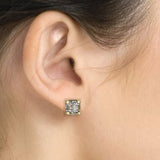 E198G Forever Gold Austrian Crystal Cluster Cube Earrings102951