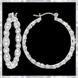 E312S Forever Silv Crystal Inside Outside Full Hoop Earrings102952