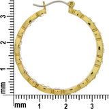 E312S Forever Silv Crystal Inside Outside Full Hoop Earrings102952