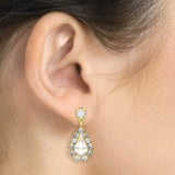 E271G Forever Gold Aust Crystal Tear Drop Dangle Earrings102954