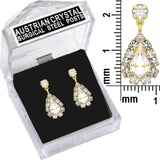 E271G Forever Gold Aust Crystal Tear Drop Dangle Earrings102954