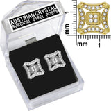 E248G Forever Gold Aust Crystal Curved Open Square Earrings102955