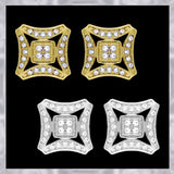 E248G Forever Gold Aust Crystal Curved Open Square Earrings102955