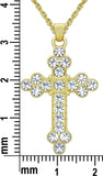 N823S Forever Silv Austrian Crystal TriCircle Cross Necklace102959