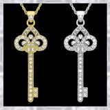 N875OG Forever Gold Aust Crystal Cluster Tiff Key Necklace102967