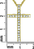N871G Forever Silv Aust Crystal Straight Cross Necklace102972