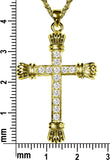 N863S Forever Silv Austrian Crystal Straight Cross Necklace102978