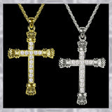 N863S Forever Silv Austrian Crystal Straight Cross Necklace102978
