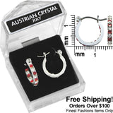 E127BS Full Hoop Birthstone Earrings With Swarovski Crystal102992 July