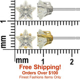 E060 6mm Star Shaped C.Z. Stud Earrings In A Star Box102994 Gold