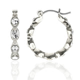 E232 Forever Silver Navette Link Full Hoop Earrings102999 Silver