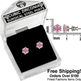 Forever Gold & Silver Pink Cubic Zirconia Stud Earrings Asst