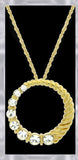 N805G Forever Gold Plated 25mm Twist Circle Pendant Necklace103017