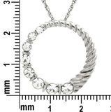 N805G Forever Gold Plated 25mm Twist Circle Pendant Necklace103017