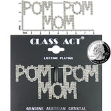 P697 Forever Silver Swarovski Crystal "Pom Pom Mom" Pin103026