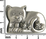 Pewter Cat Jewelry Box * Pin, Earrings & Necklace Combo103029