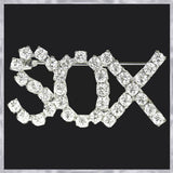 P632 Forever Silver Swarovski Crystal "SOX" Pin103037