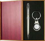 S4618TD Designer Key Ring Watch & Pen Set In Wooden Box103059