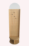 Peg Board Display, Wood Pegboard Spinner Rack for Retail Accessories with (32) Hooks 10307