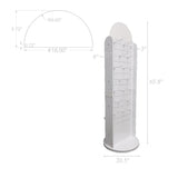 2-Sided Pegwall Spin Floor Rack Display Wood Merchandiser 32 Peg Hooks 18X18X66"