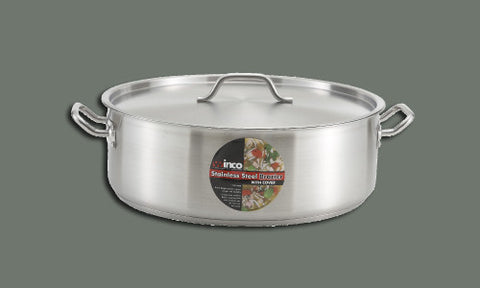 S/S Brazier w/ Cover, 15 QT, 14.2" x 5.5" (Dia x Depth) 103510