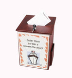 Donation Box Tithing Box Suggestion Ballot Box with Acrylic Sign Holder