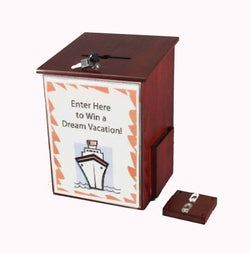 Donation Box Tithing Box Suggestion Ballot Box with Acrylic Sign Holder