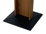 Mallet Gel Hand Sanitizer Dispenser on Wooden Floor Stand, with Drip Catcher