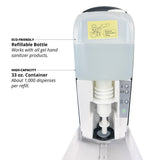 Mallet Gel Hand Sanitizer Dispenser on Elegant Wooden Floor Stand Drip Catcher