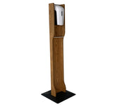 Mallet Gel Hand Sanitizer Dispenser on Elegant Wooden Floor Stand Drip Catcher