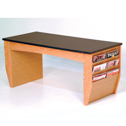 Coffee Table with Magazine Pockets w/Black Granite Look Top 1040247