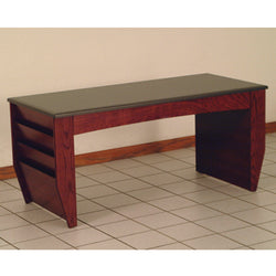 Coffee Table with Magazine Pockets w/Black Granite Look Top 1040248