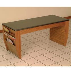 Coffee Table with Magazine Pockets w/Black Granite Look Top 1040249