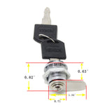 Tubular Cam Lock, 0.63" Cylinder, Keyed Alike #0501, Model 2400AS, NEW 1040LOCK