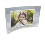 Curved Picture Frame, Clear Acrylic Modern Design 5 x 7" 10854