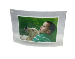 Curved Picture Frame, Clear Acrylic Modern Design 5 x 7" 10854