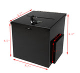 Box, Metal Donation Suggestion Charity Fundraising 9"x9"x9" 10918 Black
