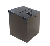 Box, Metal Donation Suggestion Charity Fundraising 9"x9"x9" 10918 Black