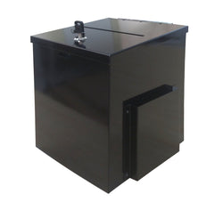 Box, Metal Donation Suggestion Charity Fundraising 9"x9"x9" 10918 Black