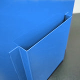 Blue Metal Donation Box Suggestion Tithes Offering Box Sign Holder 8.5X8.1X18" 10918-Blue+11460-2