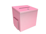 Pink Metal Donation Box Suggestion Fund-Raising Collection Charity Ballot Box